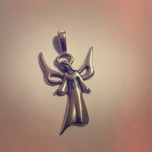 Sterling silver angel pendant
